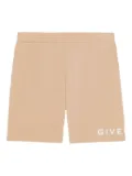 Givenchy logo-embroidered elastic-waist shorts - 280 BEIGE