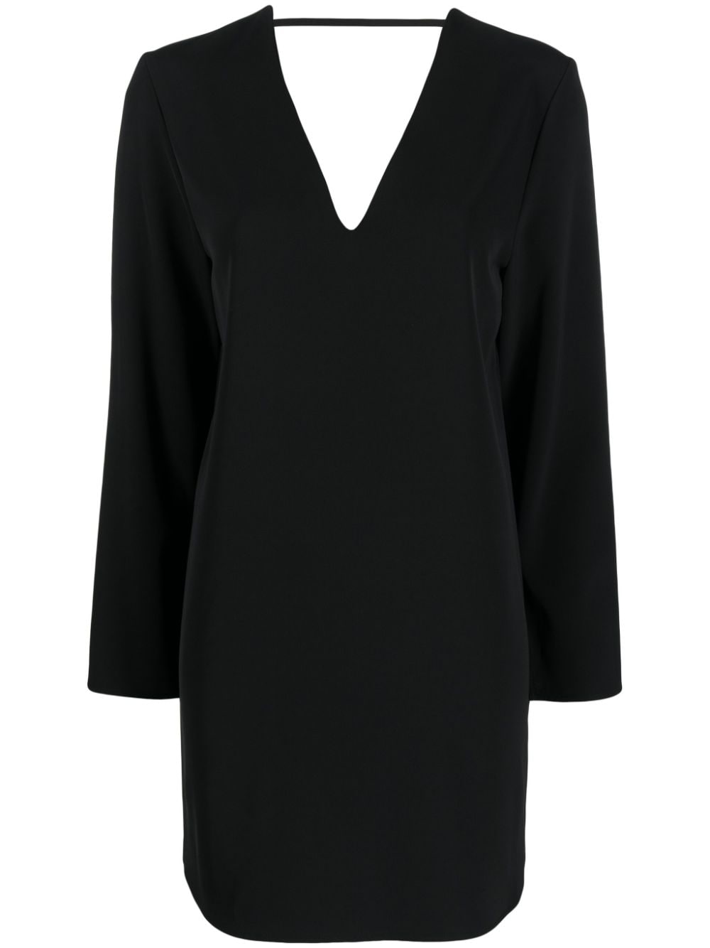 Merci V-neck long-sleeve dress Zwart