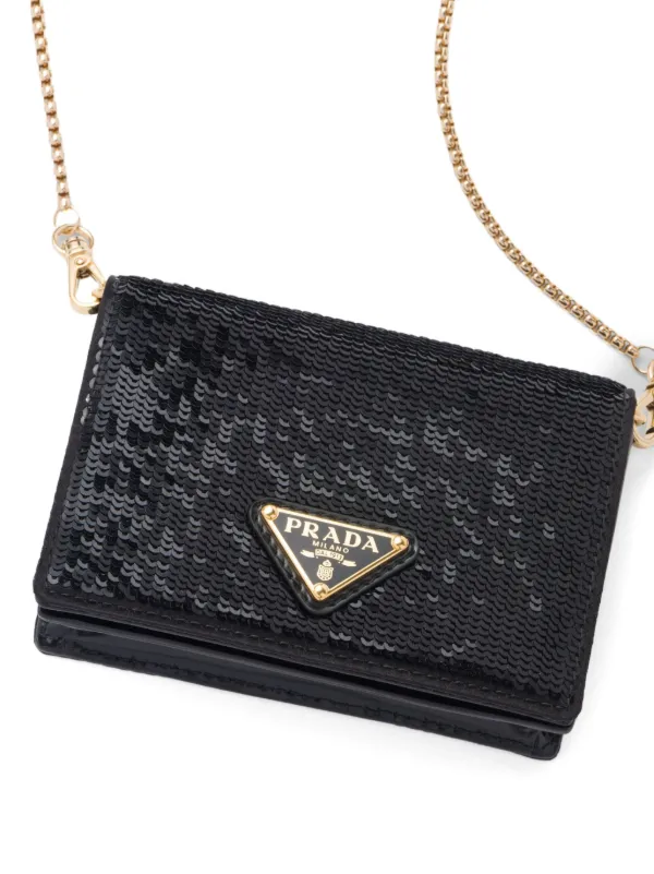 Prada crossbody wallet on chain on sale