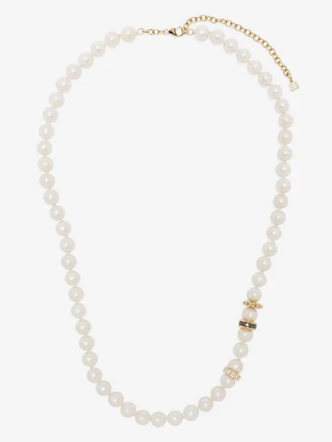Sydney Evan 14kt yellow gold diamond and pearl necklace