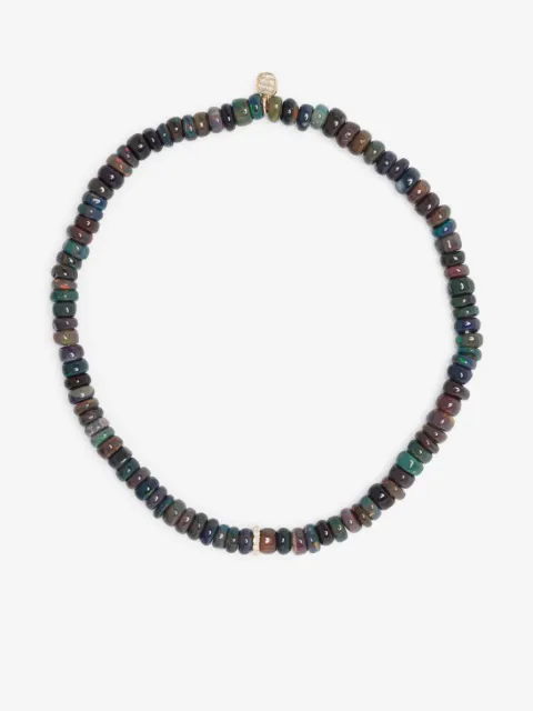 Sydney Evan pulsera en oro amarillo de 14kt con diamantes y ópalo