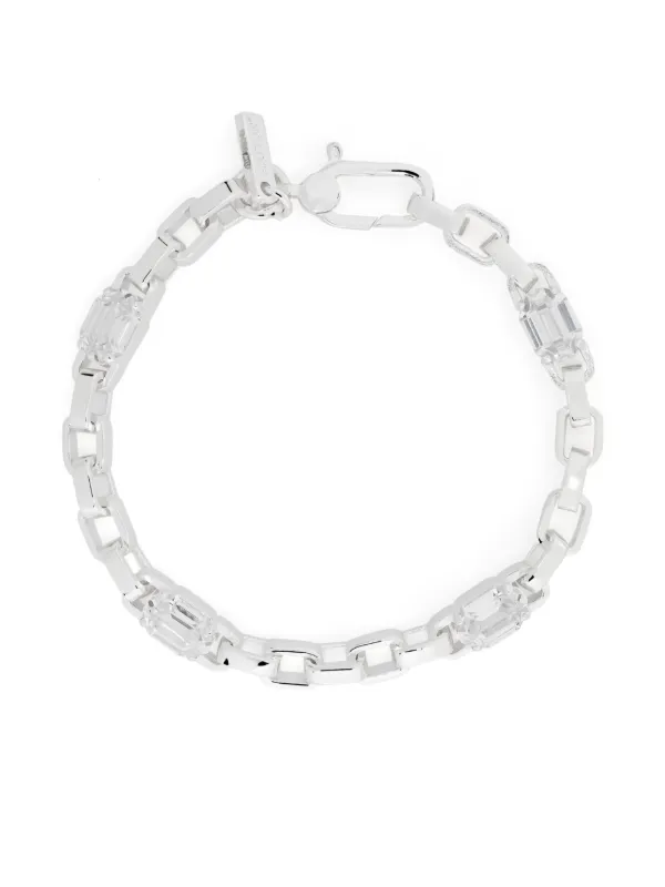 Hatton Labs crystal embellished chain link Bracelet Silver FARFETCH IE