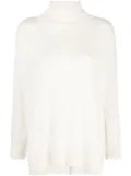 Max & Moi Prairie roll-neck cashmere jumper - White