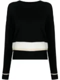 Max & Moi Plums striped cashmere jumper - Black