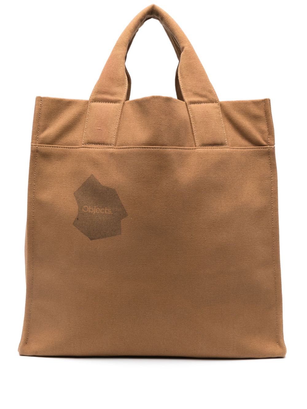 Objects Iv Life Logo-print Cotton Tote Bag In Brown