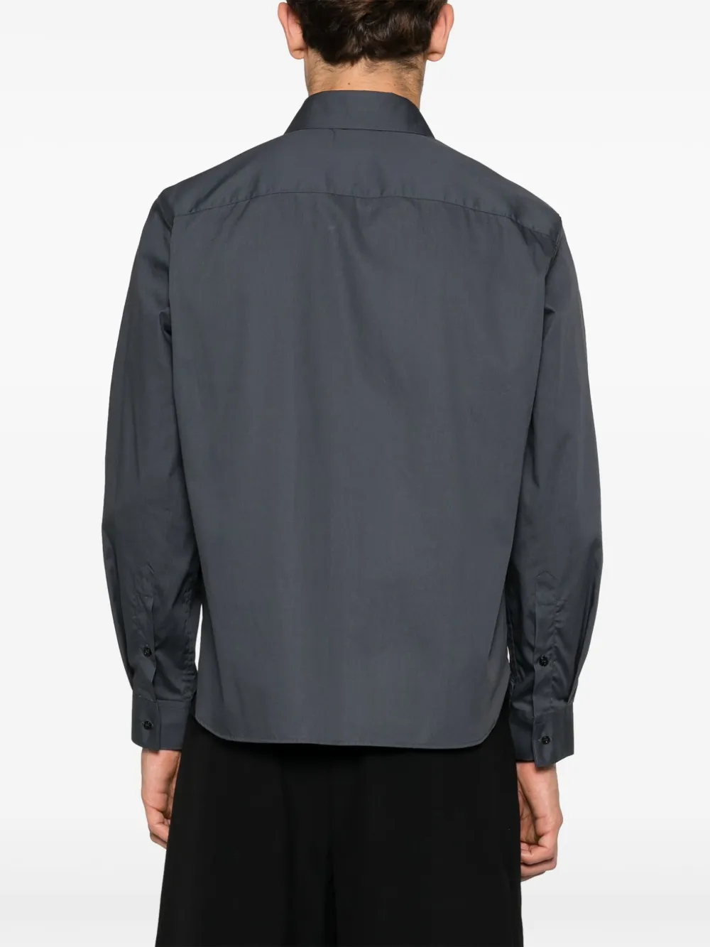 Shop Neil Barrett Thunderbolt-print Cotton Shirt In Grau