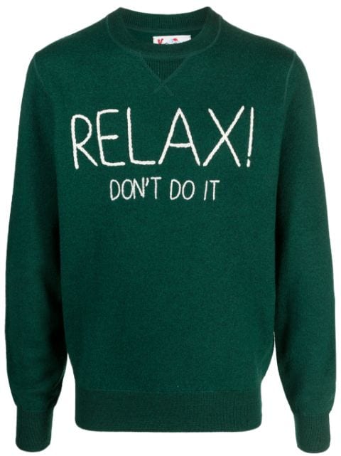 MC2 Saint Barth slogan-embroidered wool jumper