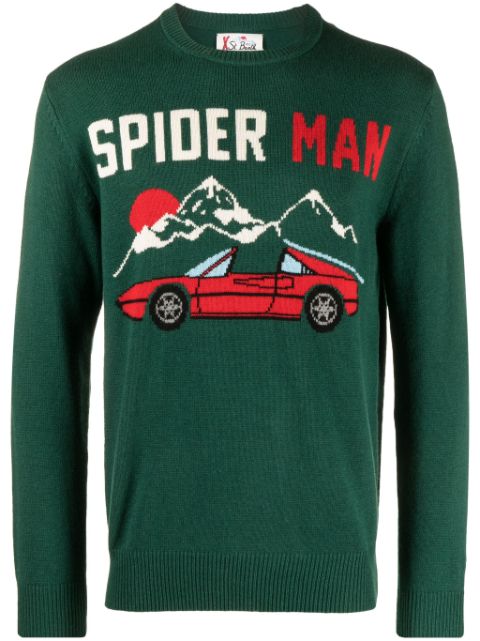 MC2 Saint Barth Spider Man intarsia-knit jumper Men