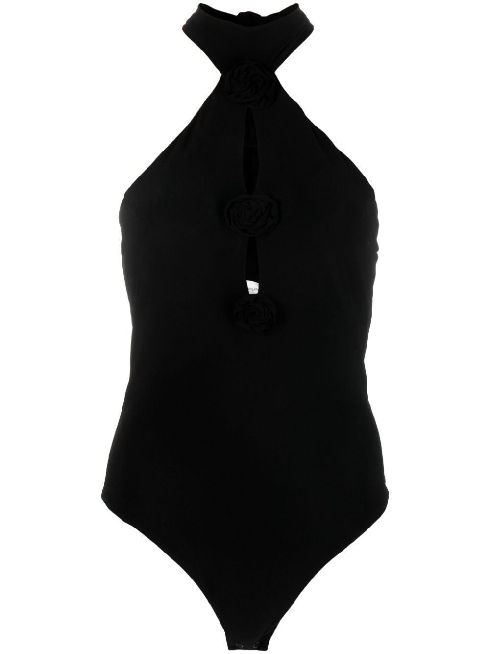 Rosette halterneck bodysuit