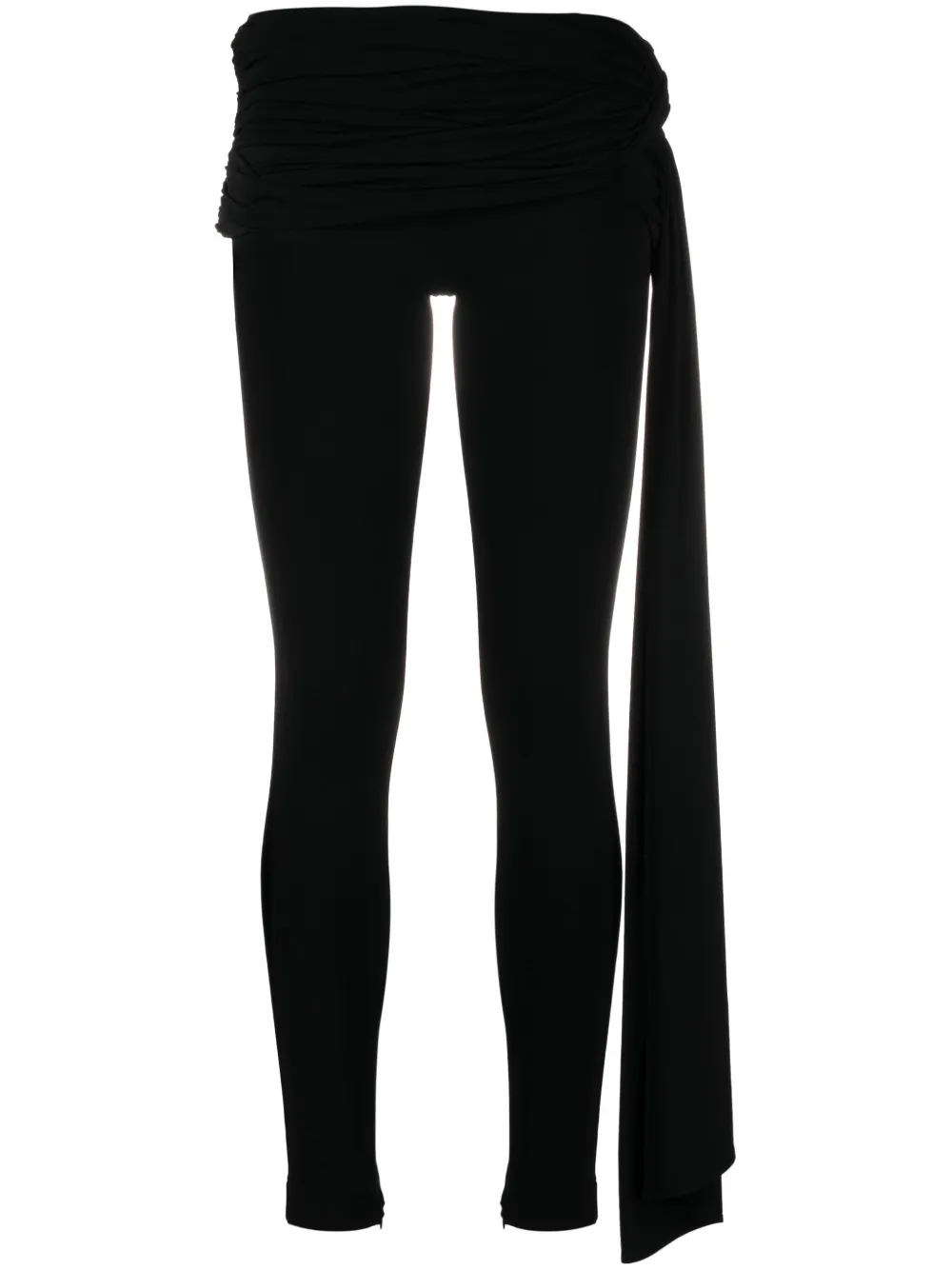 Magda Butrym Draped Leggings With Sash In Schwarz