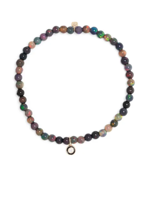 Sydney Evan pulsera en oro amarillo de 14kt con diamantes y ópalo
