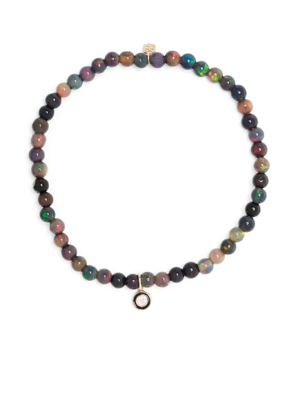 Sydney Evan 14kt Yellow-gold Opal and Diamond Beaded Bracelet