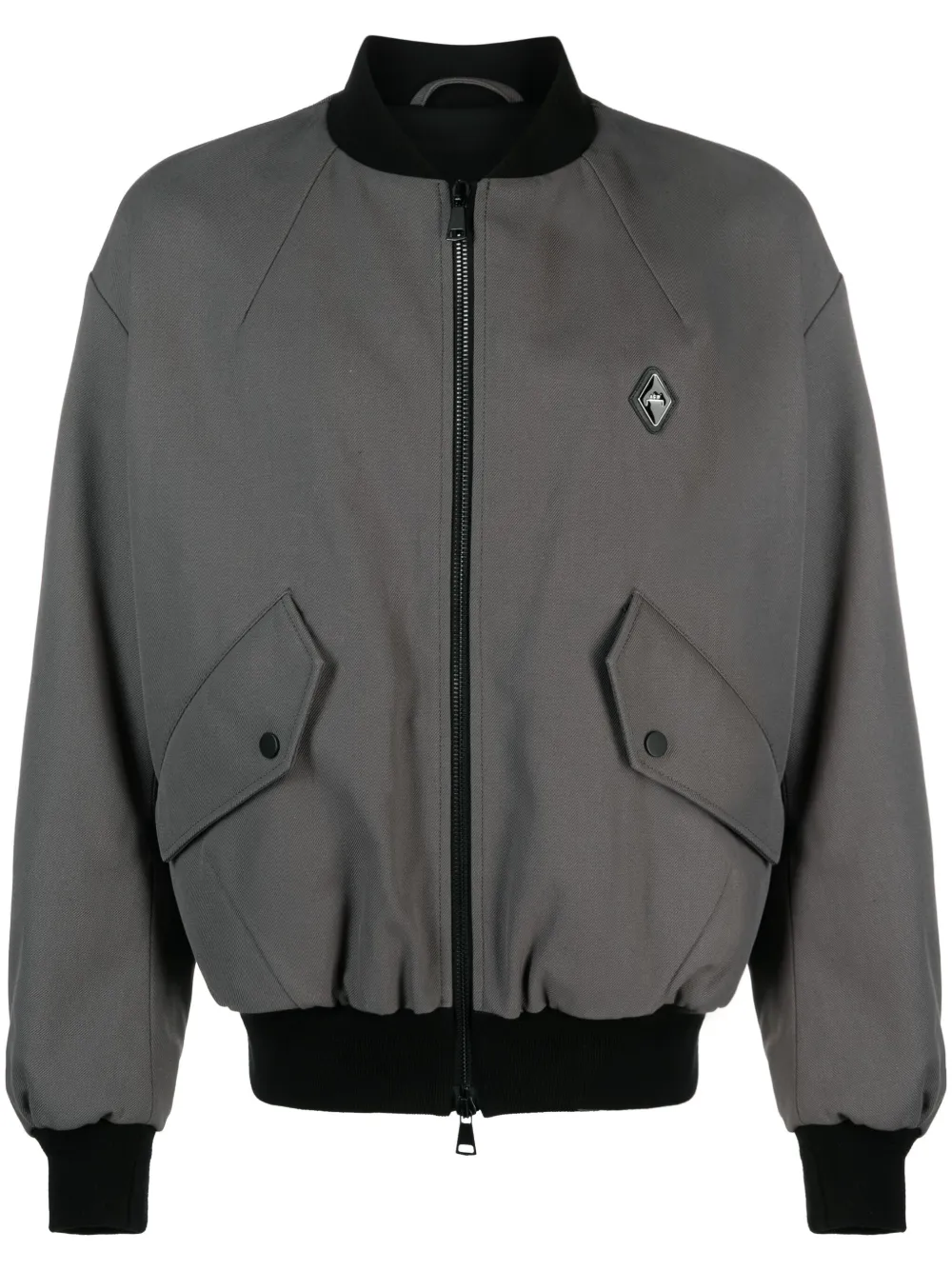 Shop A-cold-wall* Panelled Cotton Bomber Jacket In Black