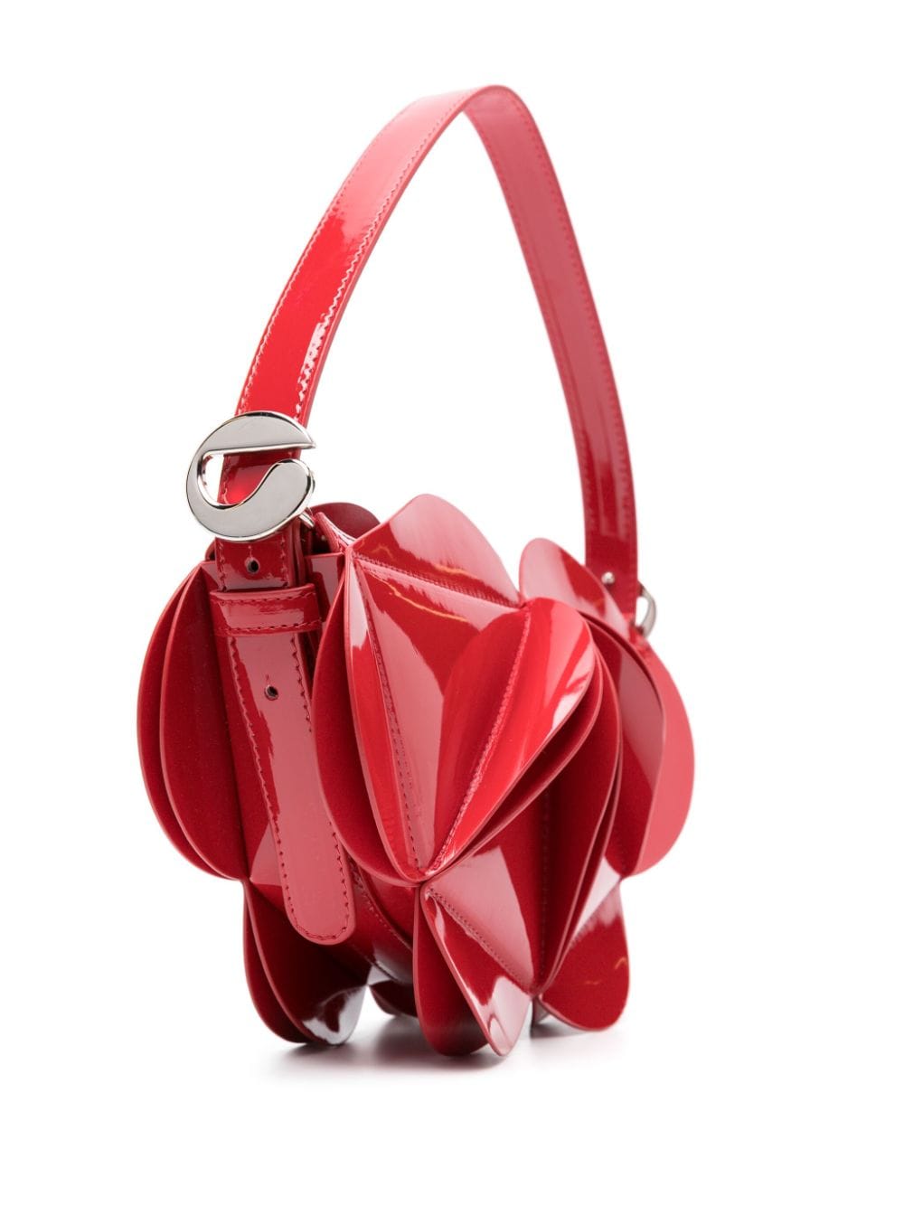 Shop Coperni Origami Faux-leather Shoulder Bag In Red