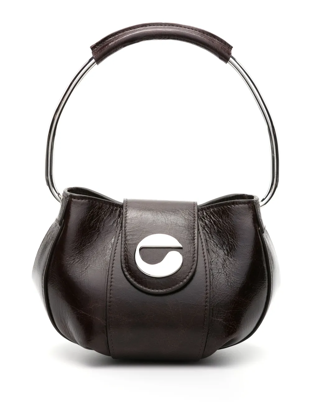 Coperni Luxe Leather Pouch Bag In Brown