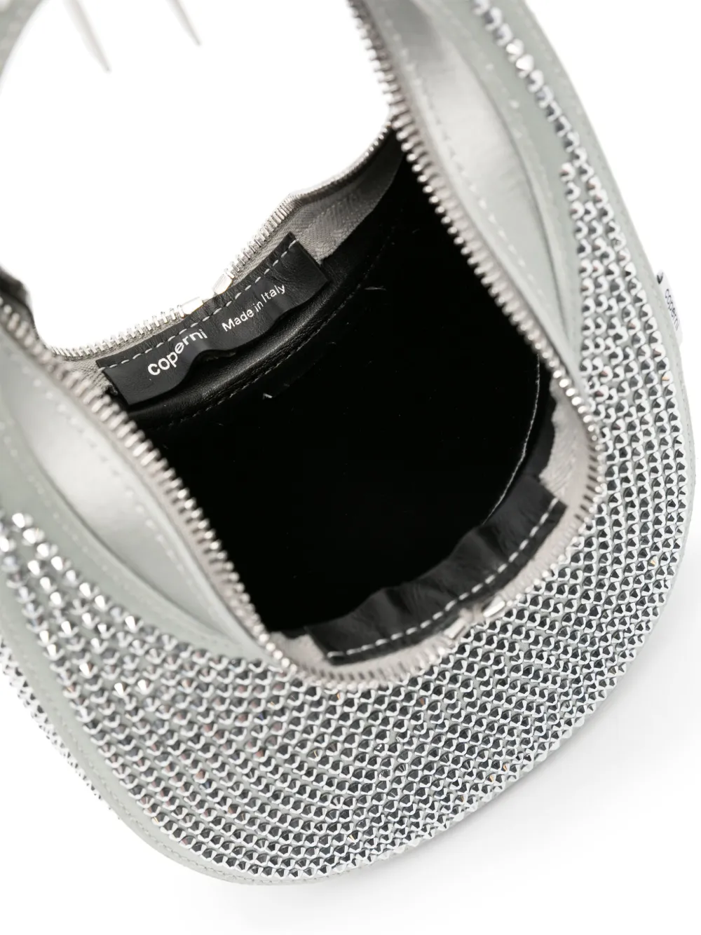 Coperni Swipe tas met kristallen Zilver