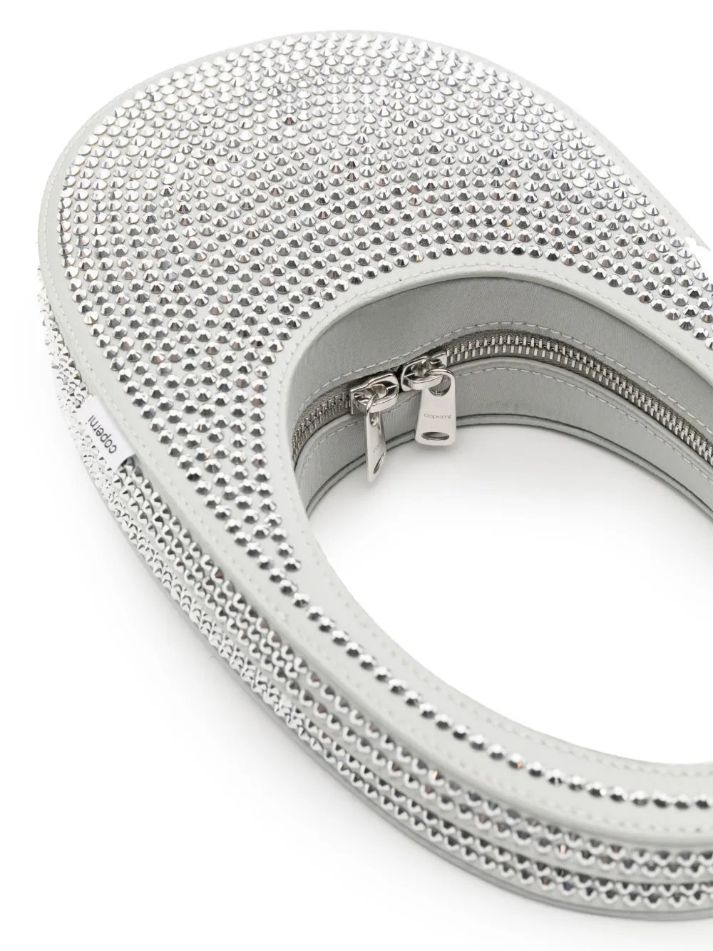Coperni Swipe tas met kristallen Zilver