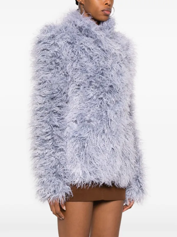 Ottolinger single-breasted faux-fur Jacket | Blue | FARFETCH