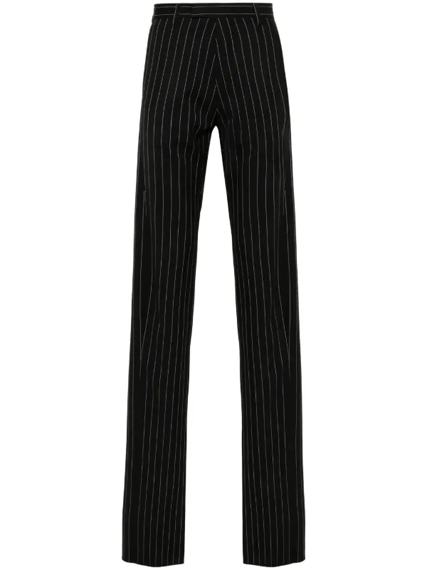 Tailored Pinstripe Straight Leg Pants