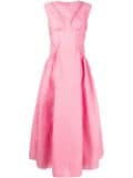 Rachel Gilbert Celia crinkle-finish flared dress - Pink