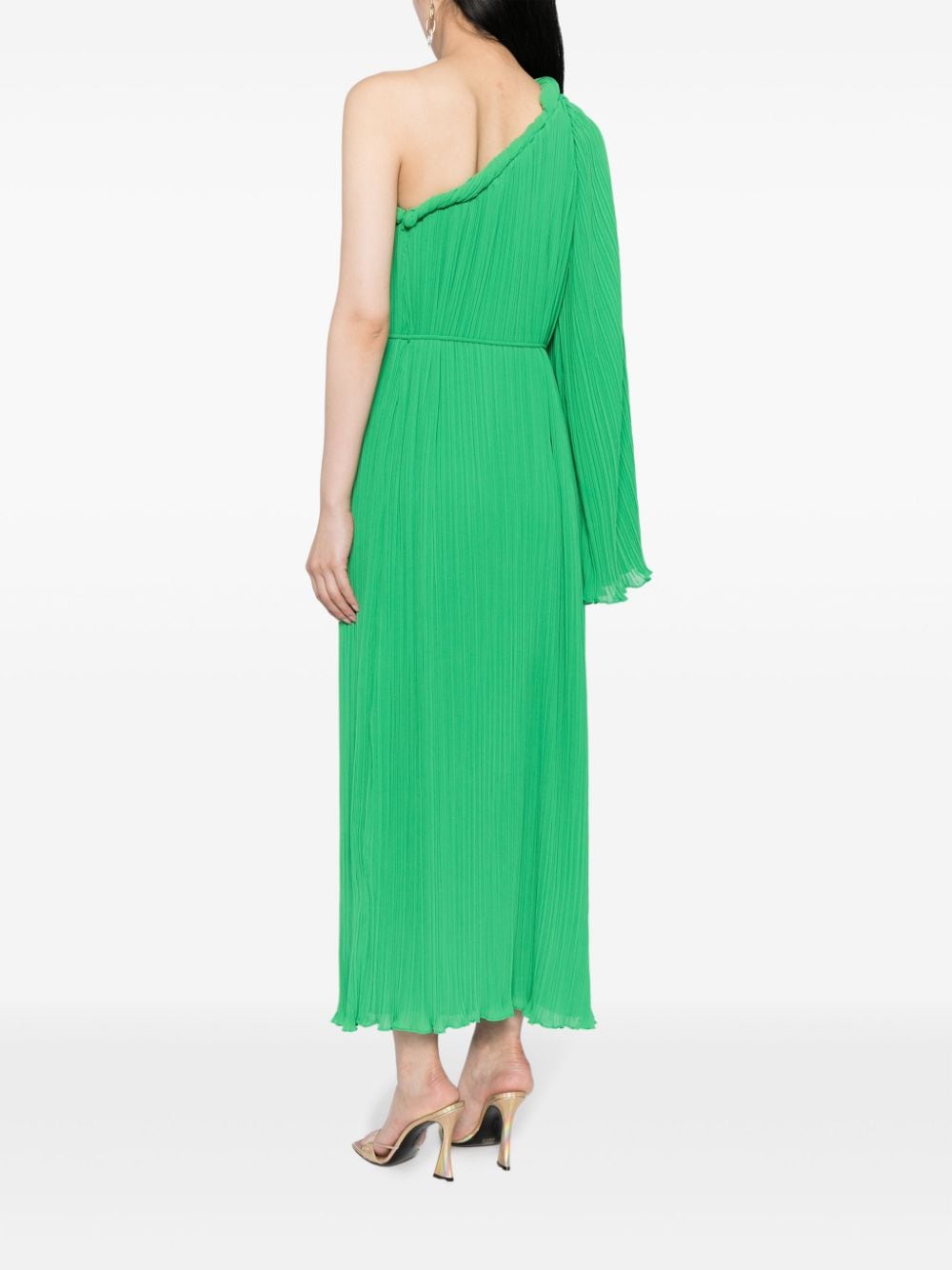 Rachel Gilbert Crio plissé-effect midi dress Groen