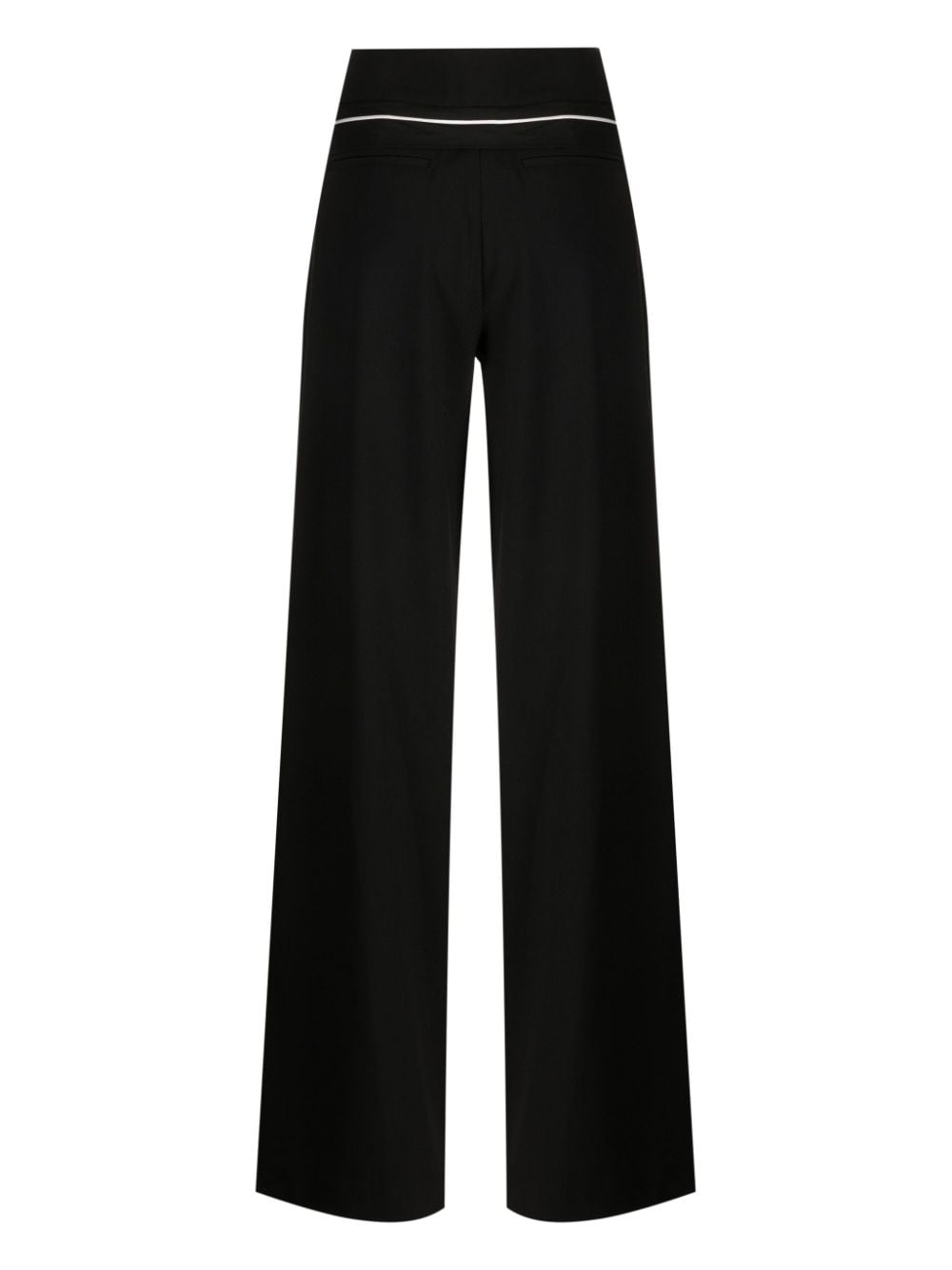 Shop Rachel Gilbert Dani Striped Straight-leg Trousers In Black
