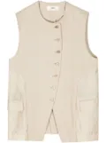 Muller Of Yoshiokubo Lino linen vest - Neutrals