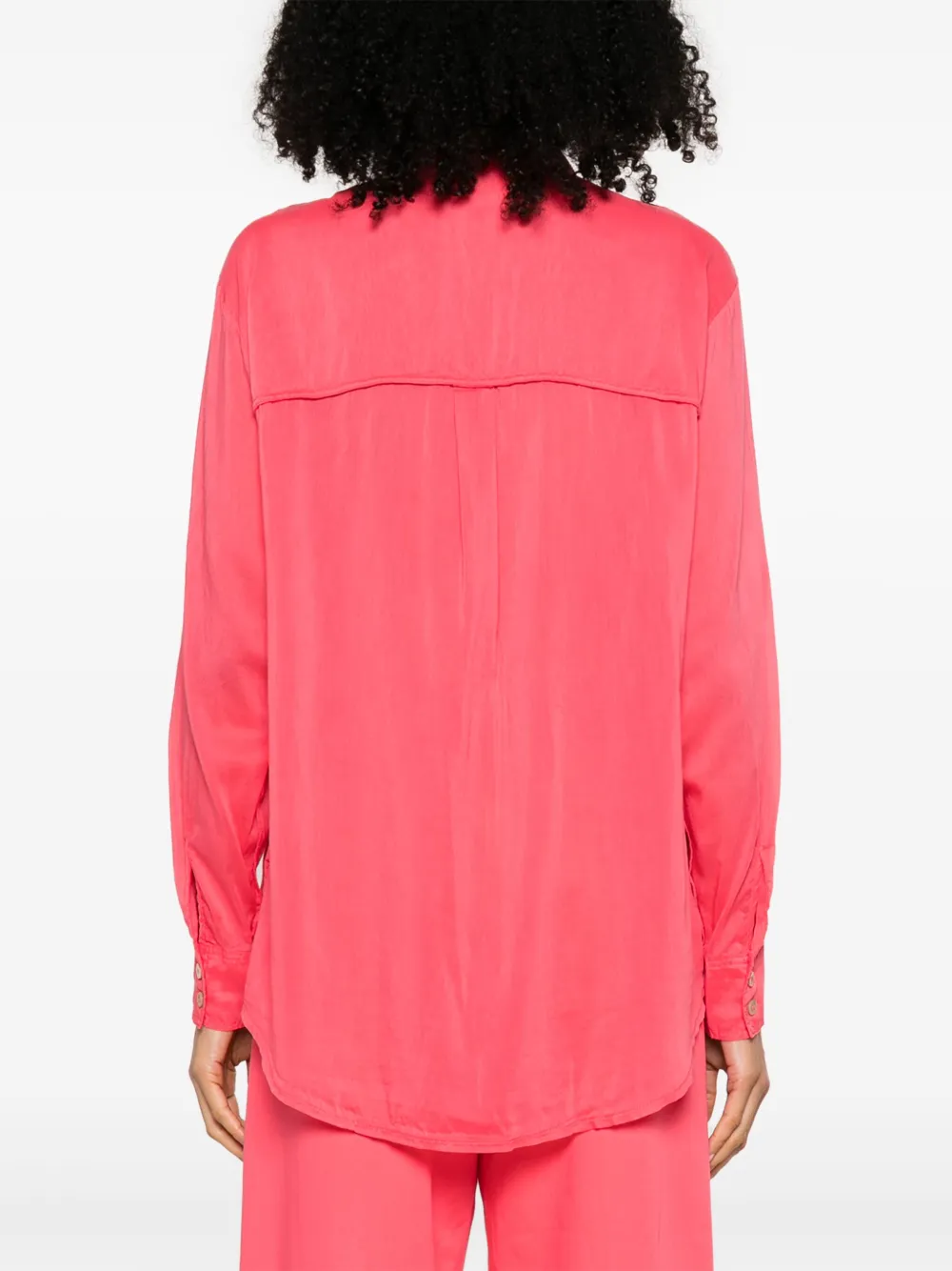 Shop Forte Forte Button-down Long-sleeve Shirt In Pink