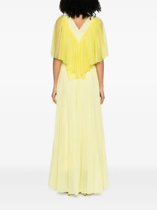 Forte Forte tulle-layered Pleated Maxi Dress | Yellow | FARFETCH Forte Forte tulle-layered Pleated Maxi Dress | Yellow | FARFETCH