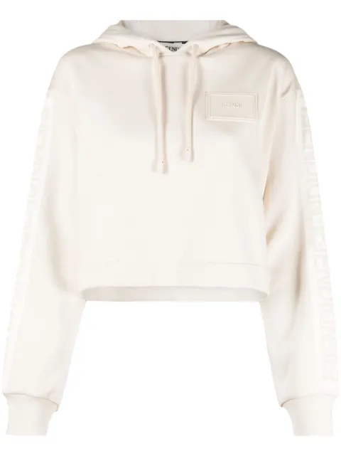 FENDI cropped cotton hoodie