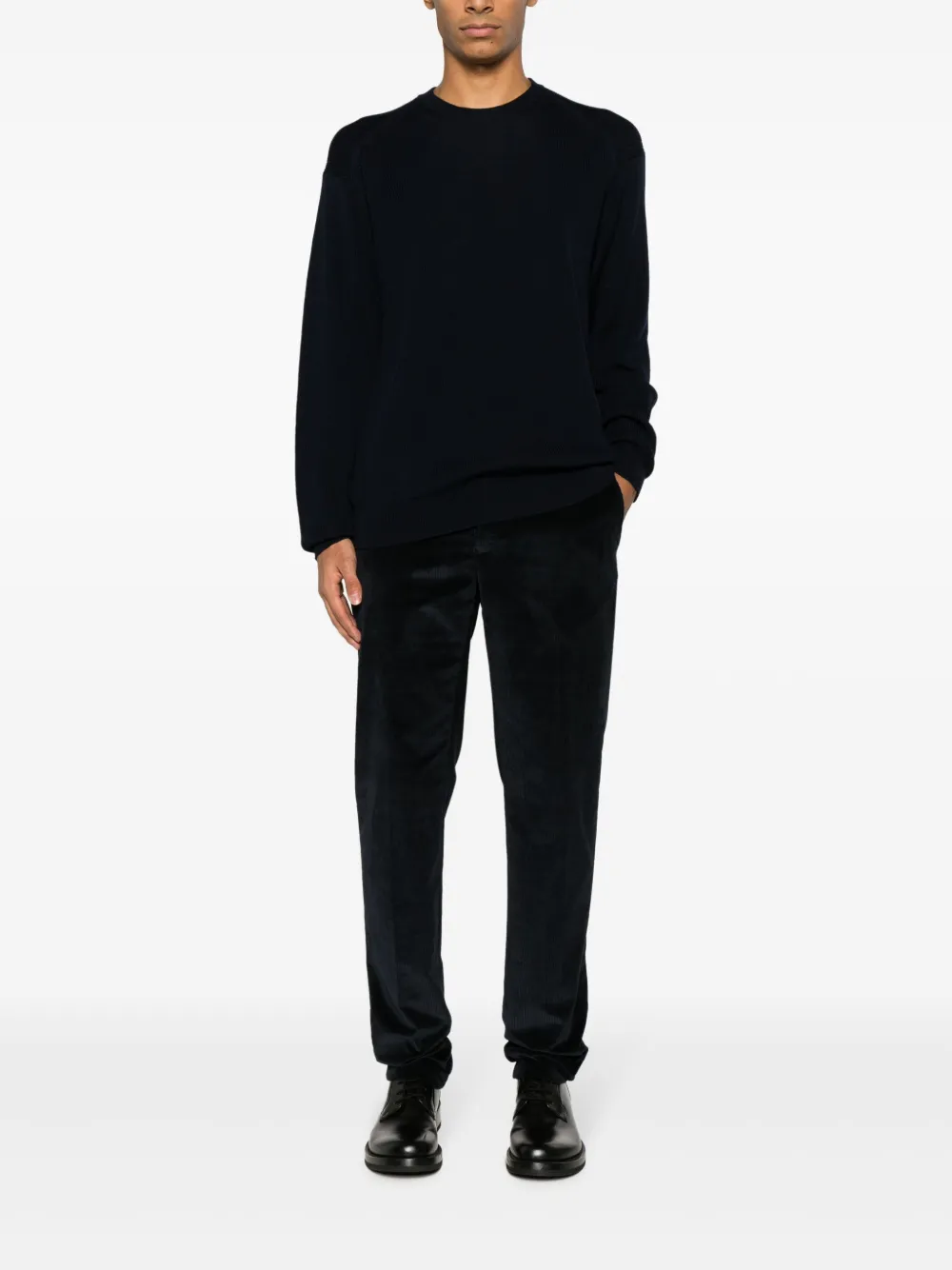 Canali Ribfluwelen broek - Blauw