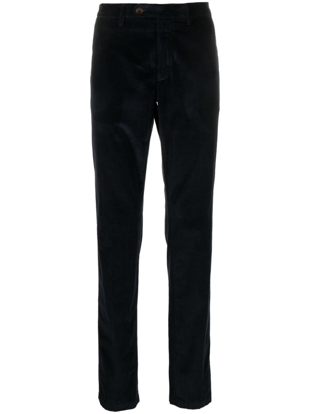 Canali Slim-cut Corduroy Chino Trousers In Blue