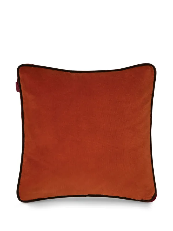 ETRO logo-embroidered Checked Velvet Cushion - Farfetch