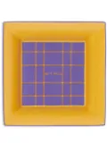 ETRO HOME plaid-check porcelain tray - Purple