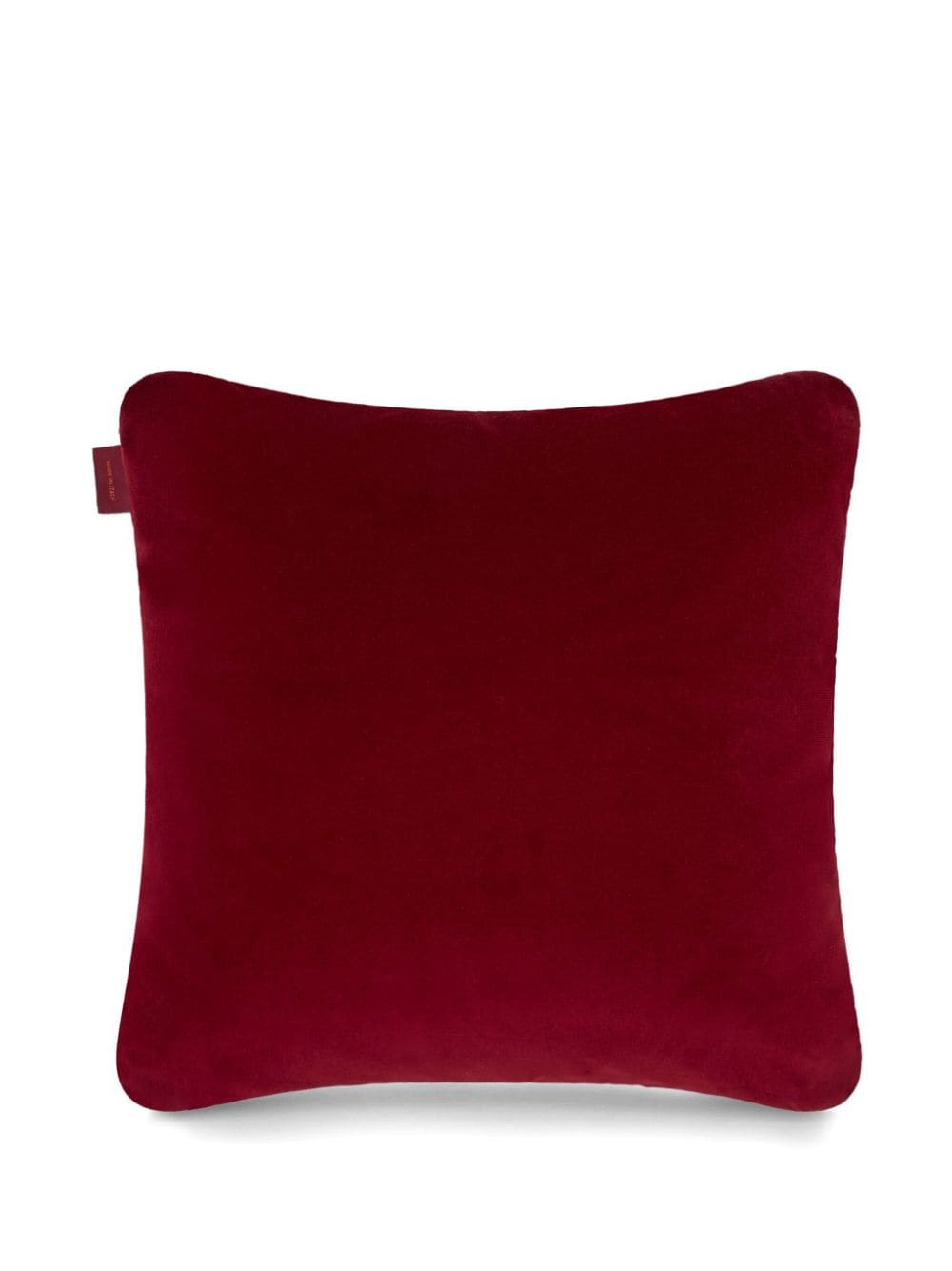 Shop Etro Paisley-jacquard Velvet Cushion In Red