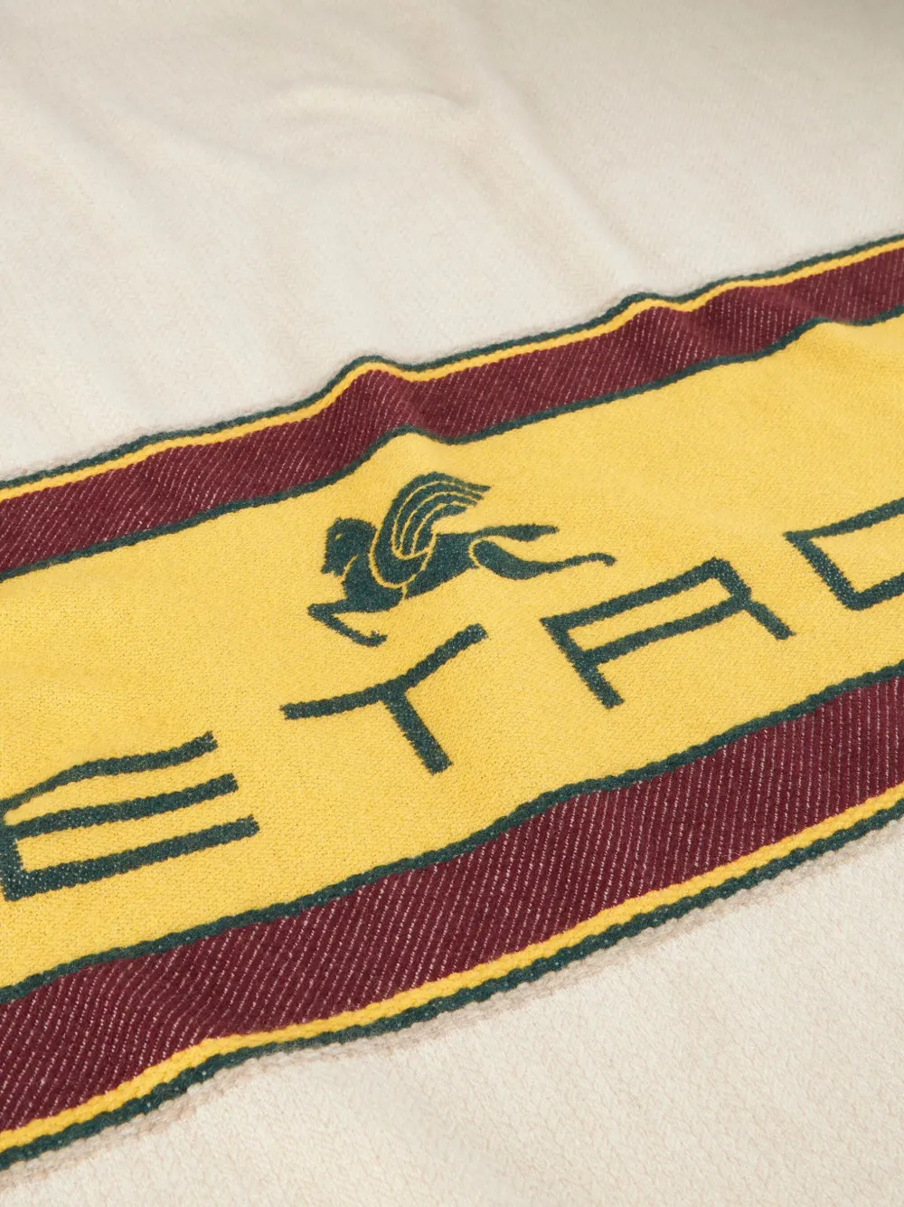 Etro Home Logo-knitted Blanket In Neutrals