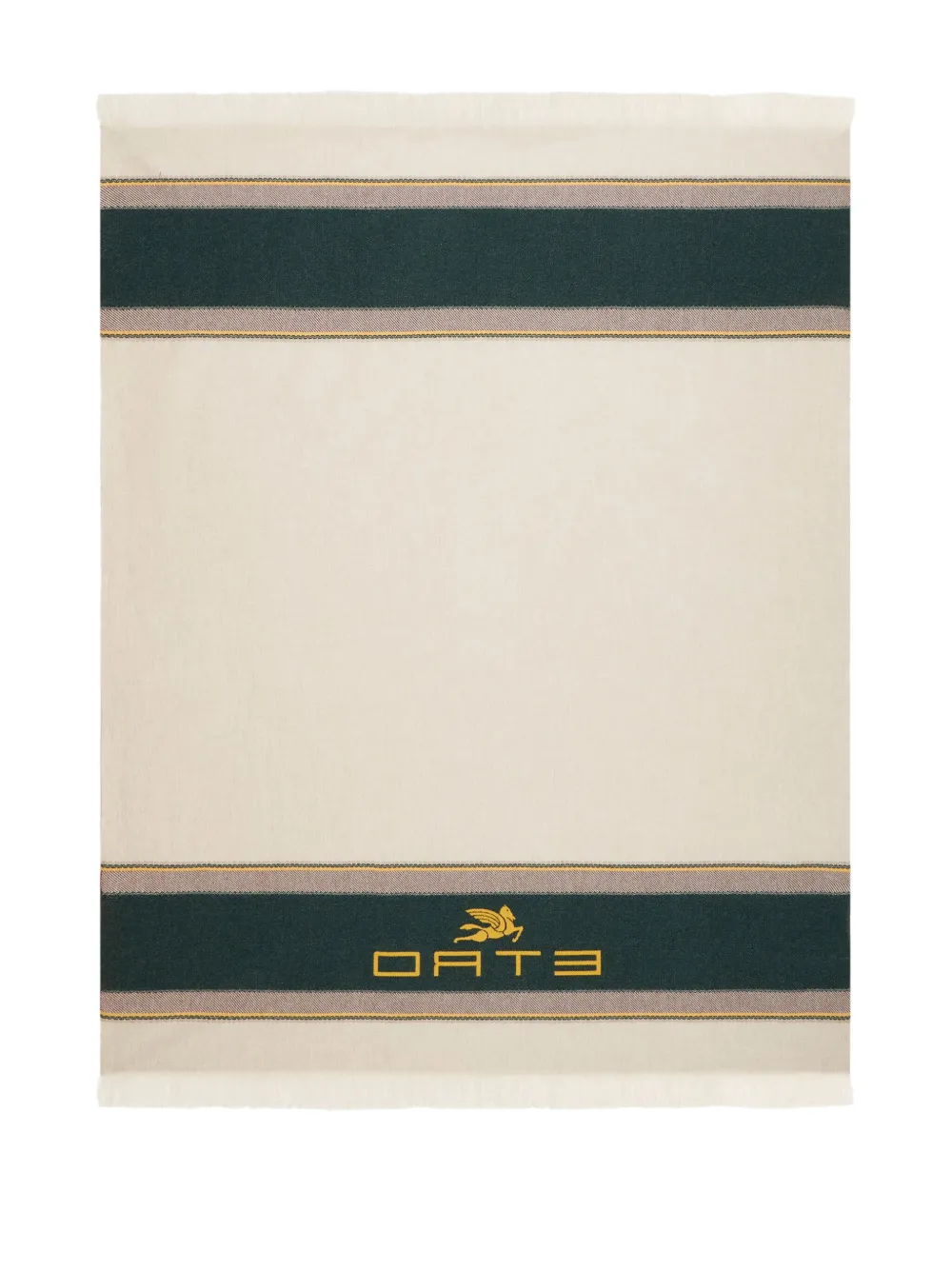 Etro Home Logo-knitted Blanket In Neutrals