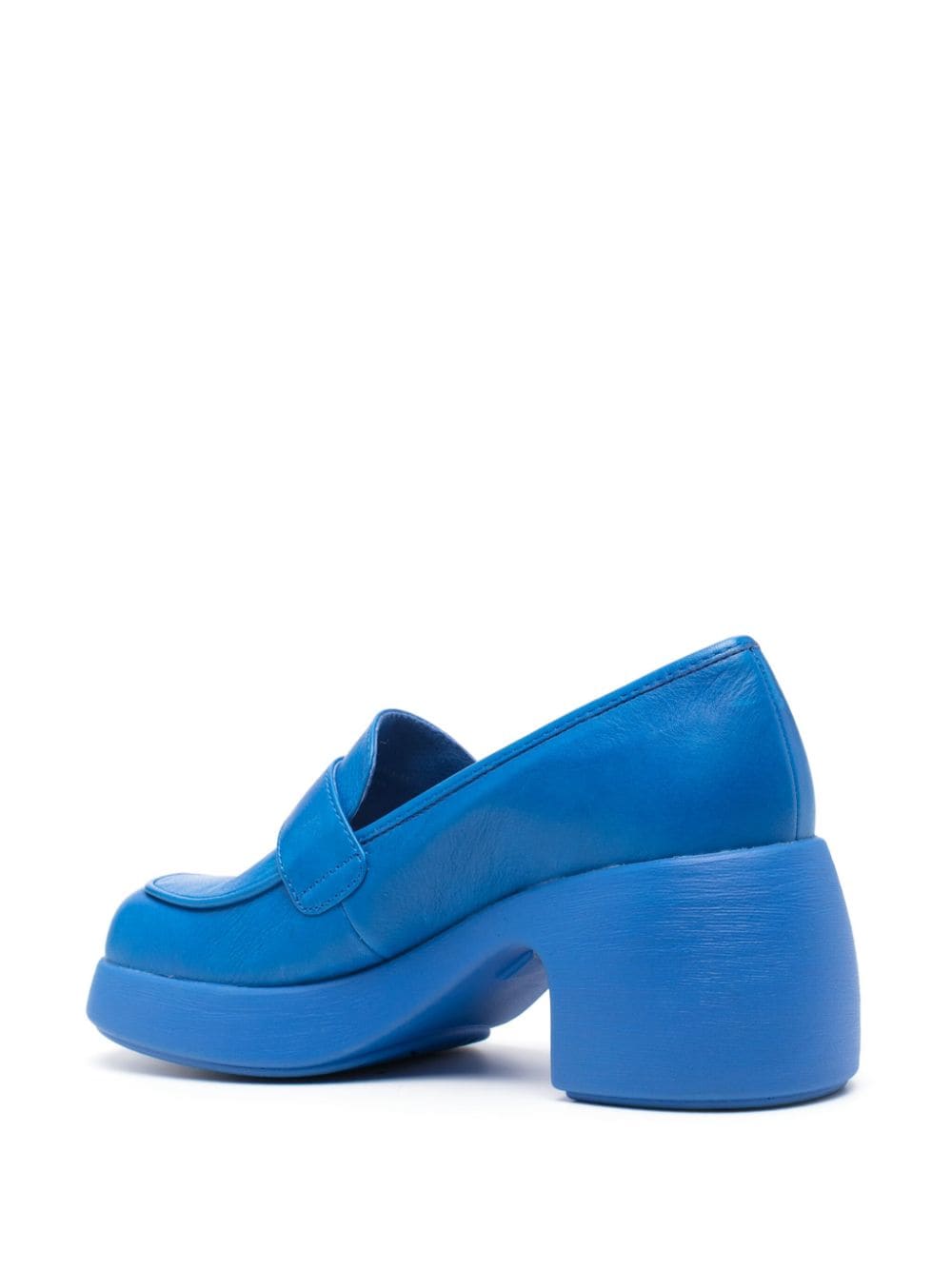 Shop Camper Thelma 70mm Leather Loafers In Blue