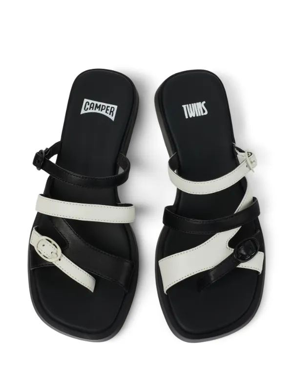 Camper Dana Twins Leather Sandals | Black | FARFETCH