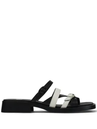 Camper Dana Twins レザーサンダル | ブラック | FARFETCH JP