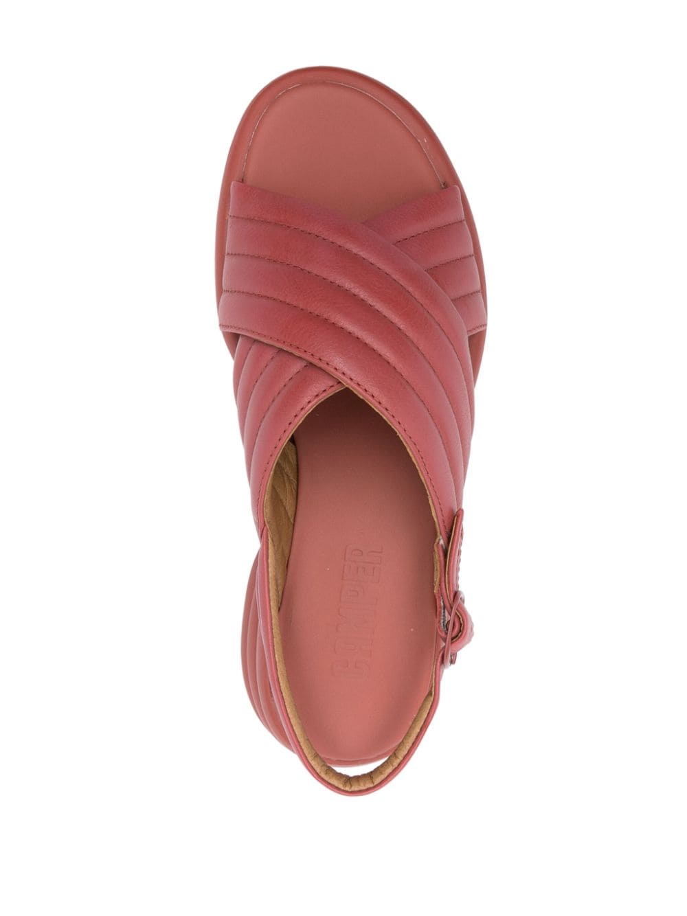 Shop Camper Spiro 40mm Crossover-strap Sandals In Pink