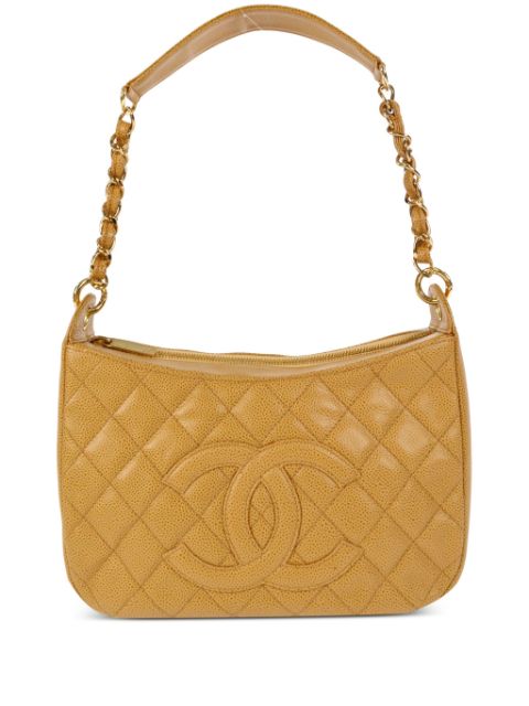 HOT SALE CHANEL 2002 CC diamond-quilted shoulder bag Women