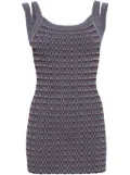 Muller Of Yoshiokubo intarsia-knit tank top - Blue