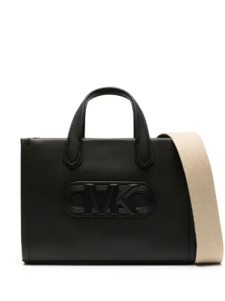 Michael Kors logo patch Leather Tote Bag Farfetch