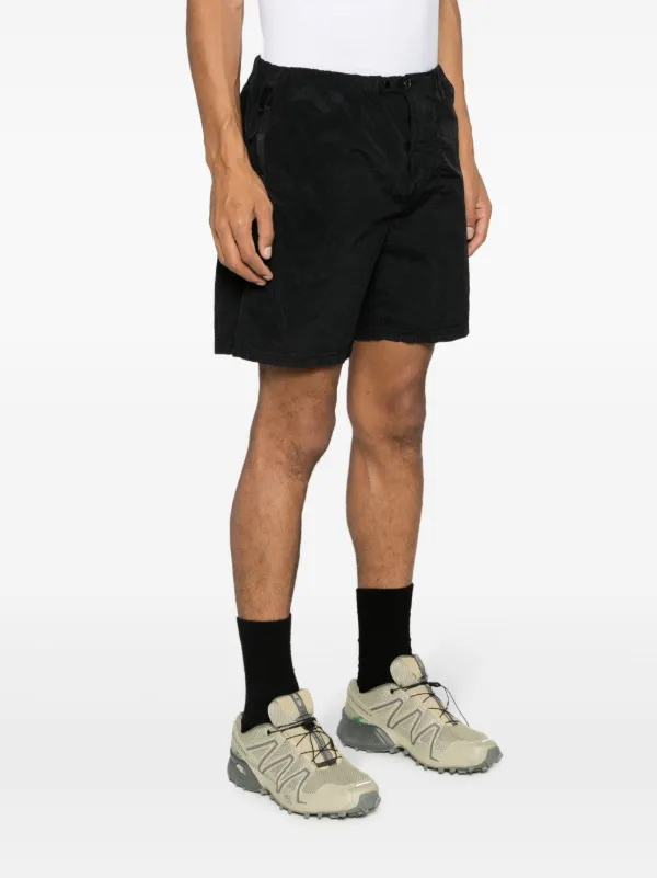 ★ stone swimwear nylonl M 黒 ★ STONE ISLAND Straight-Leg Mid-Length Logo-Appliquéd Nylon