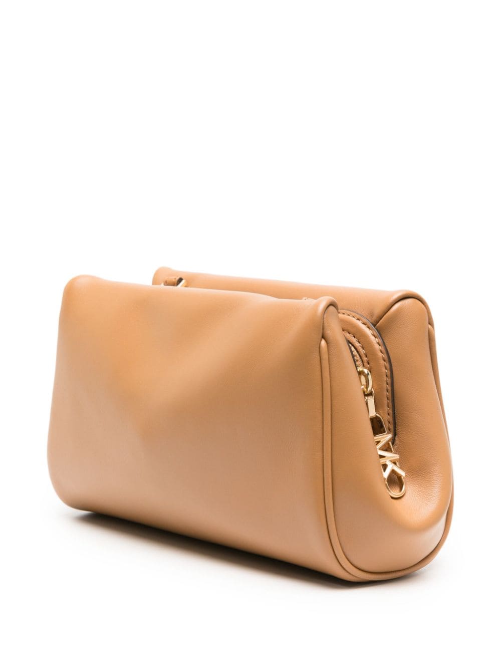 Shop Michael Michael Kors Belle Leather Crossbody Bag In Brown