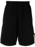 Stone Island Compass-badge terry-fleece bermuda shorts - Black