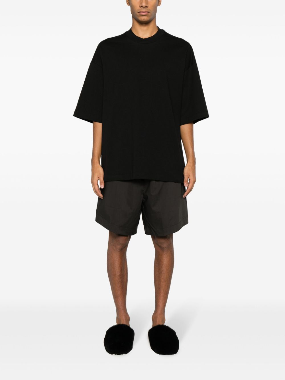 Shop Fear Of God The Lounge Cotton T-shirt In Schwarz