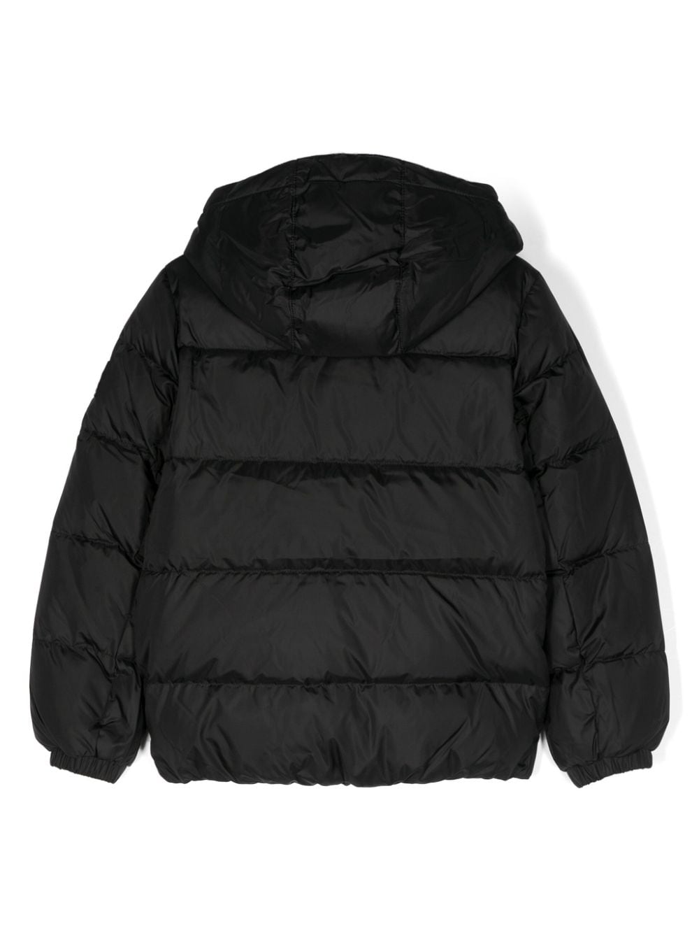 Shop Tommy Hilfiger Junior Logo-embroidered Padded Jacket In Black