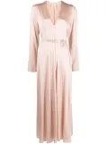 Forte Forte V-neck stretch-silk tunic dress - Pink